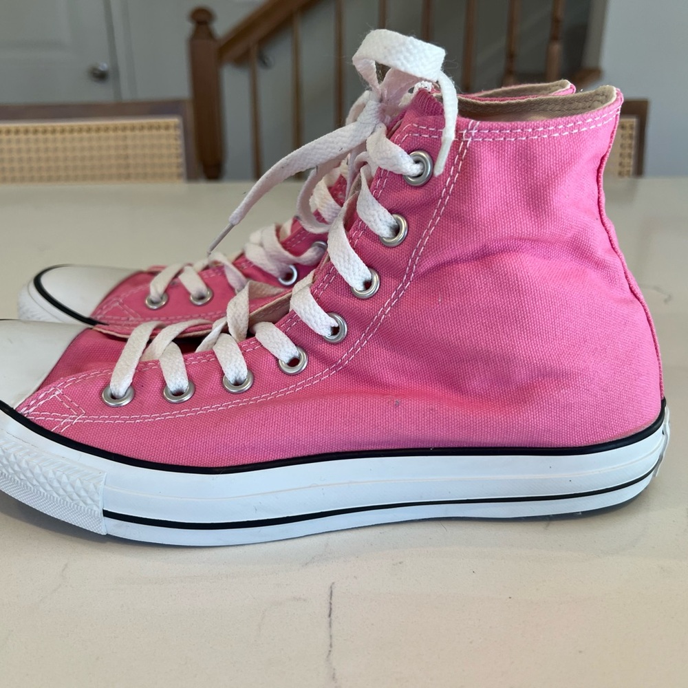 Converse Pink High-Top Sneakers - Picture 2 of 8